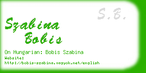 szabina bobis business card